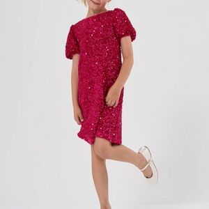 LUNA MOON VELVET TEXTURED SEQUENCE DRESS